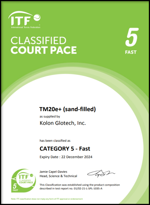KOLON GLOTECH | ITF Certification